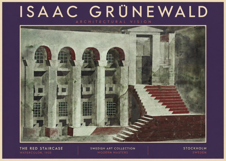 Isaac Grünewald The Steps of Silence No5 - Poster