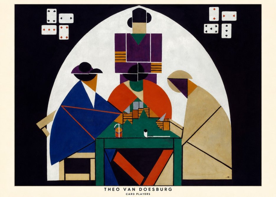 Theo van Doesburg Card Players No6 - Poster