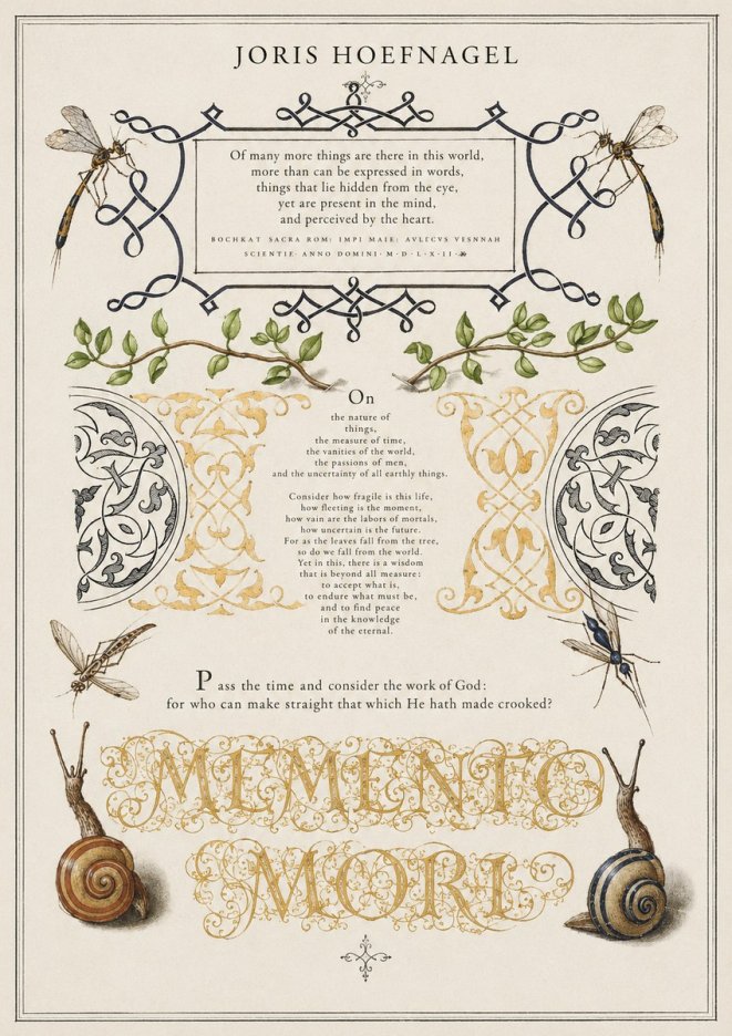 Joris Hoefnagel Memento Mori No1 - Poster