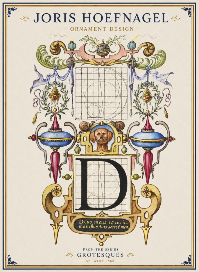 Joris Hoefnagel Illuminated Initial 'D' No2 - Poster