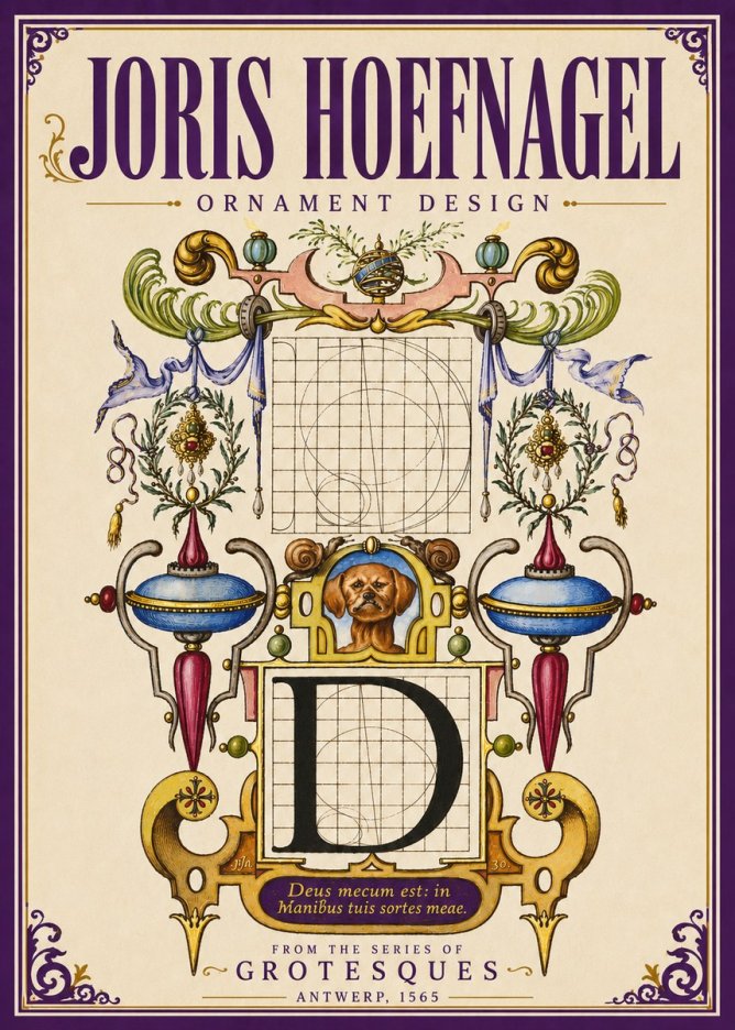 Joris Hoefnagel Illuminated Initial 'D' No5 - Poster