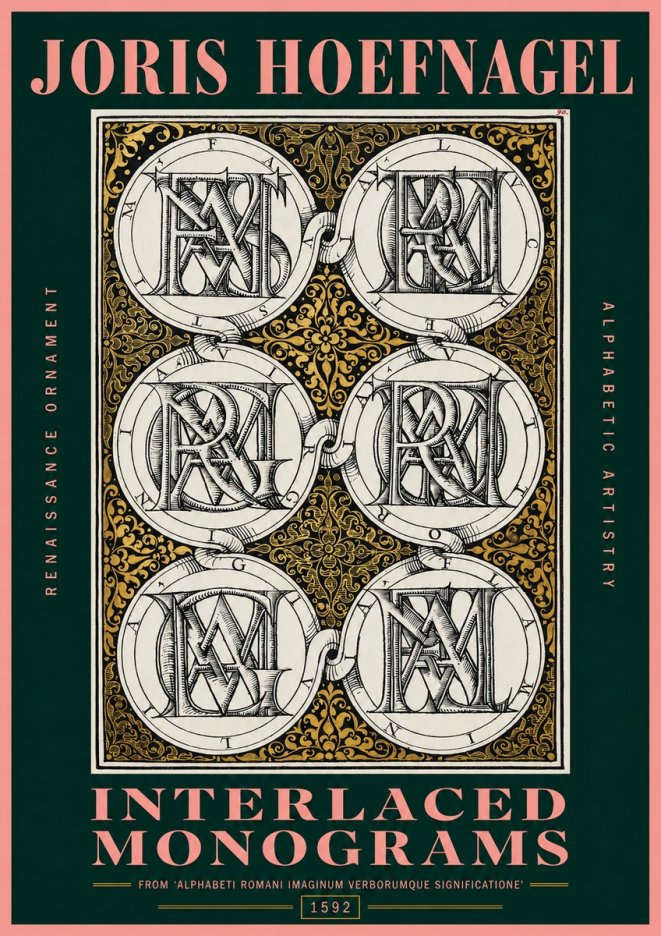 Joris Hoefnagel Interlaced Monograms No2 - Poster