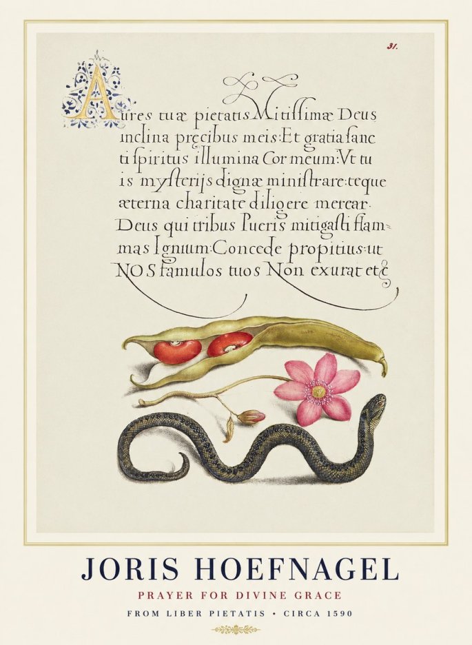 Joris Hoefnagel Prayer for Divine Grace No1 - Poster