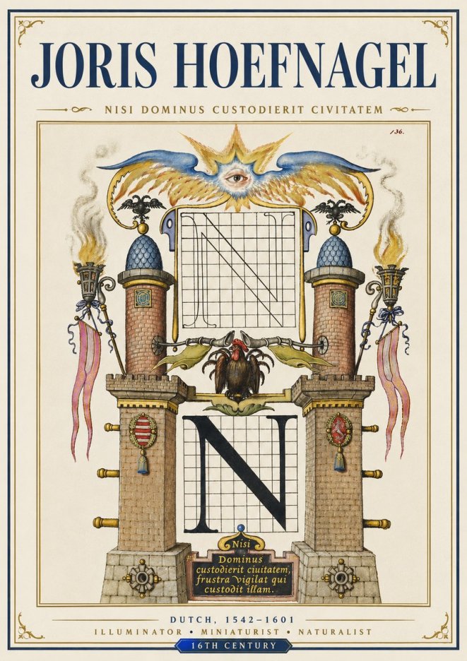 Joris Hoefnagel The Letter N No5 - Poster