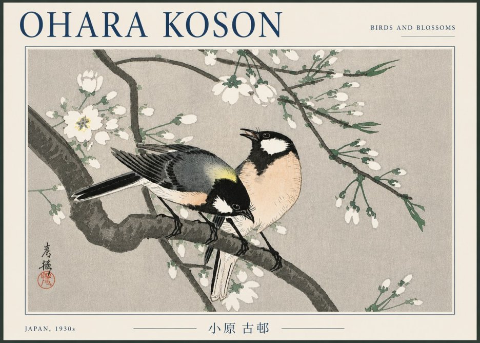 Ohara Koson Birds and Blossoms No5 - Poster