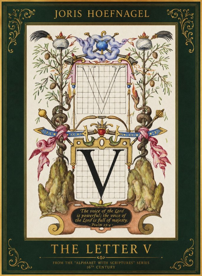 Joris Hoefnagel The Letter V No1 - Poster