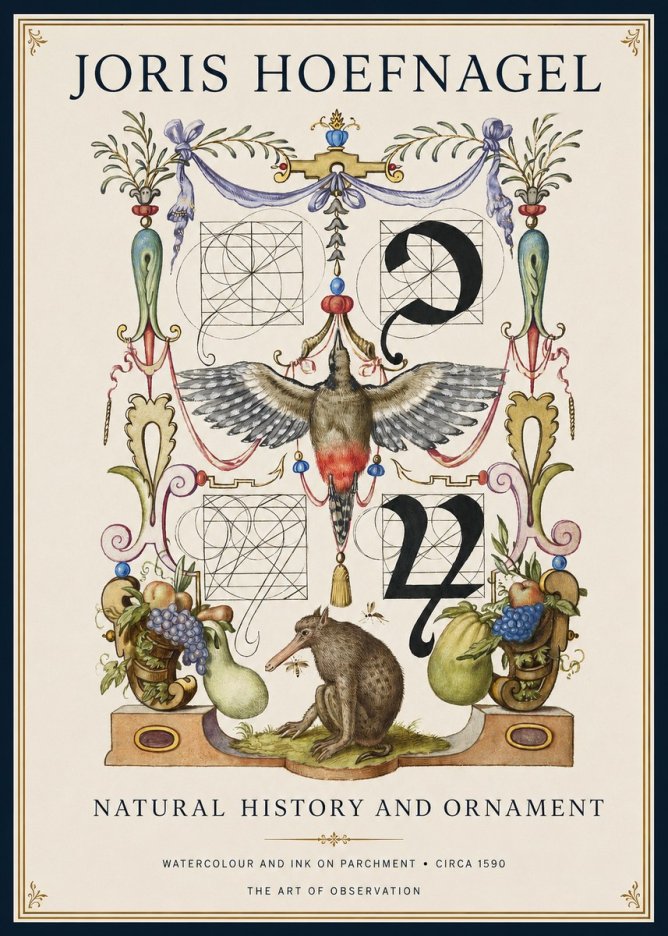 Joris Hoefnagel Study of Nature and Ornament No2 - Poster