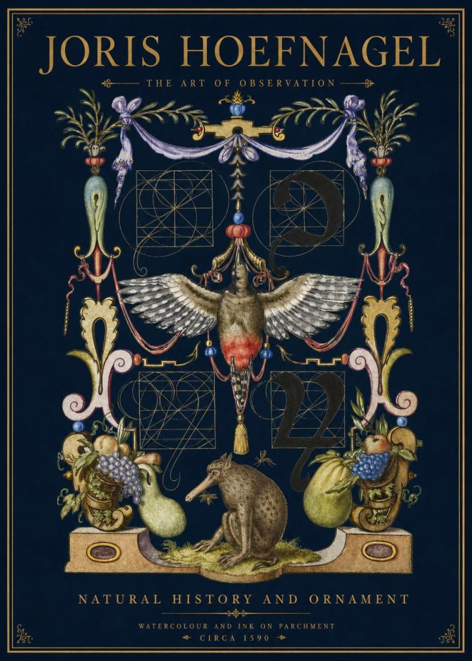 Joris Hoefnagel Study of Nature and Ornament No5 - Poster