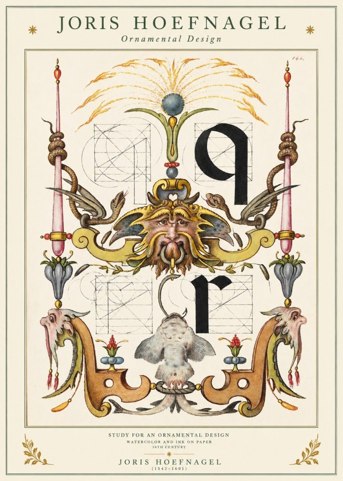 Joris Hoefnagel Ornamental Design I No1 - Poster