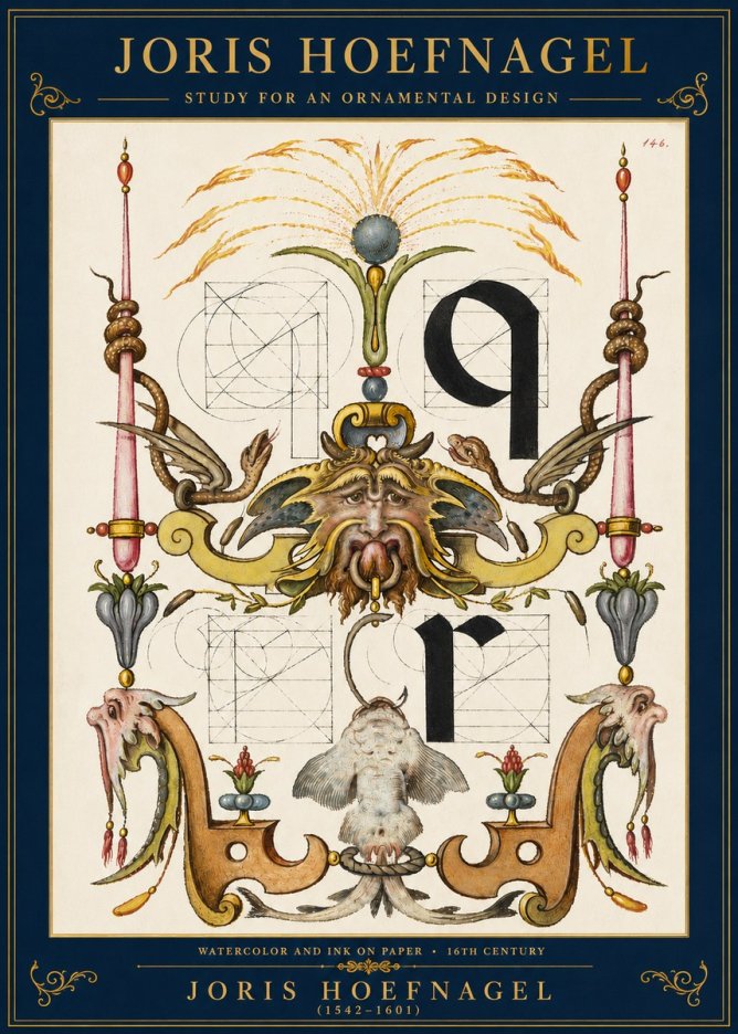 Joris Hoefnagel Ornamental Design I No3 - Poster