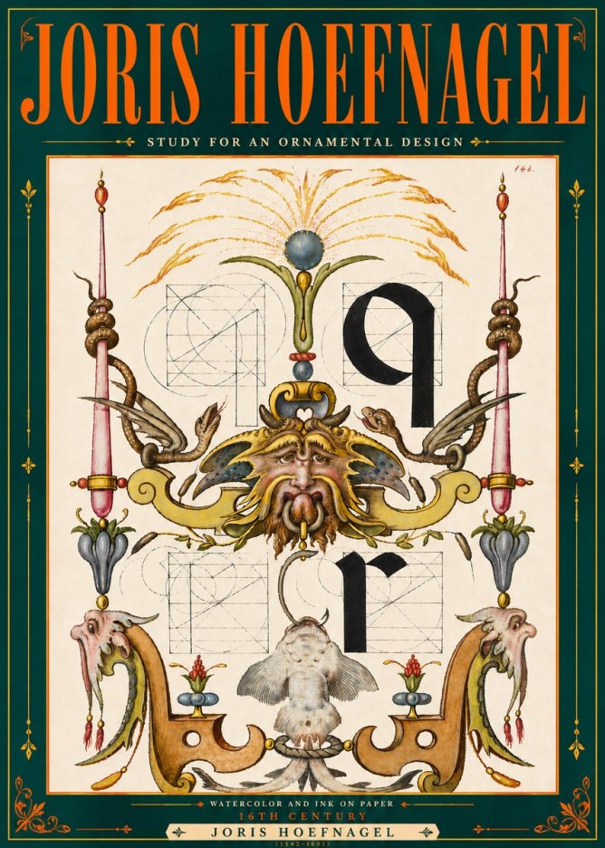 Joris Hoefnagel Ornamental Design I No6 - Poster