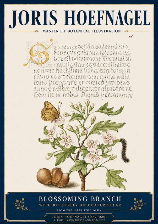 Joris Hoefnagel Blossoming Branch No4 - Poster