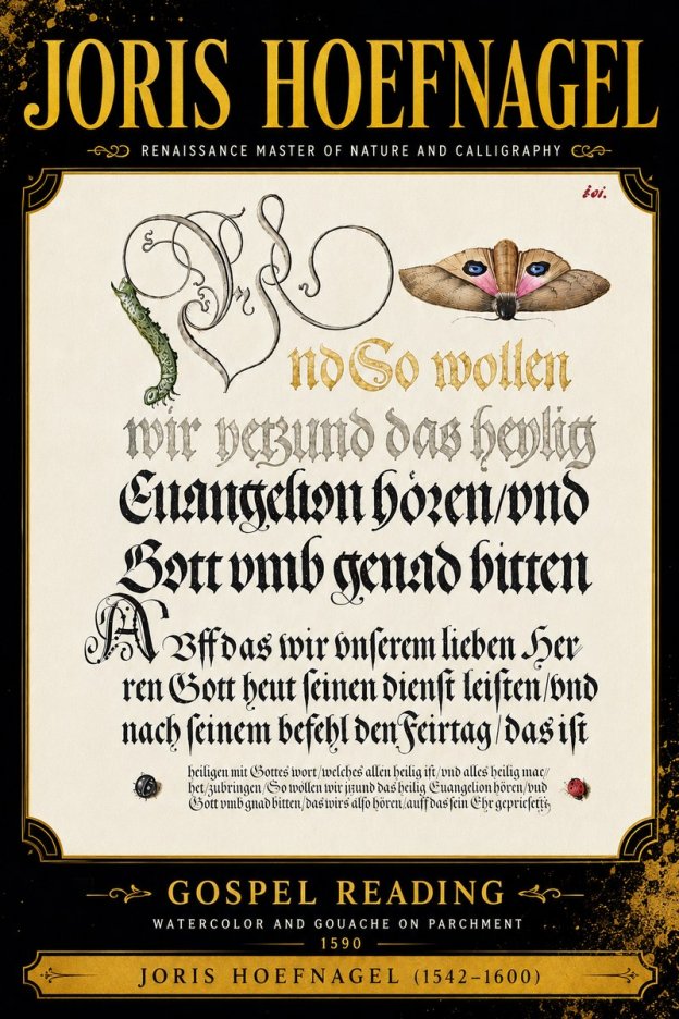 Joris Hoefnagel Gospel Reading No6 - Poster