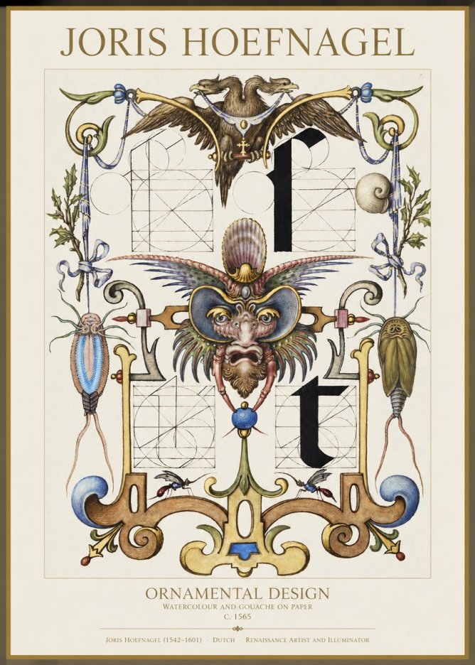 Joris Hoefnagel Ornamental Design II No1 - Poster