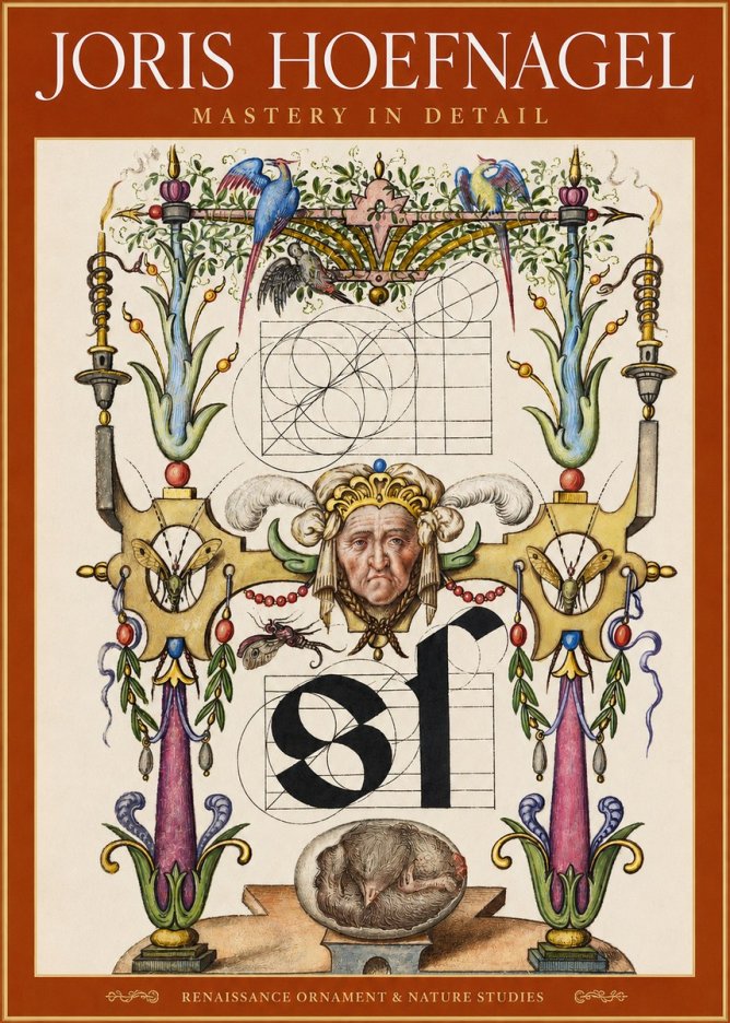 Joris Hoefnagel Mastery in Detail - Renaissance Ornament & Nature Studies No2 - Poster