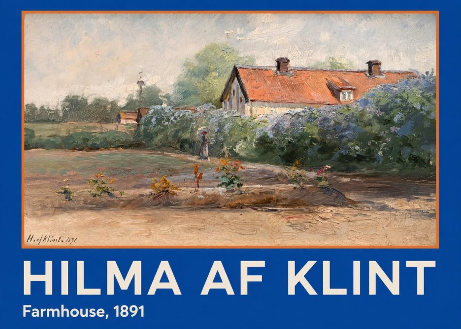 Hilma af Klint Farmhouse, 1891 No2 - Poster