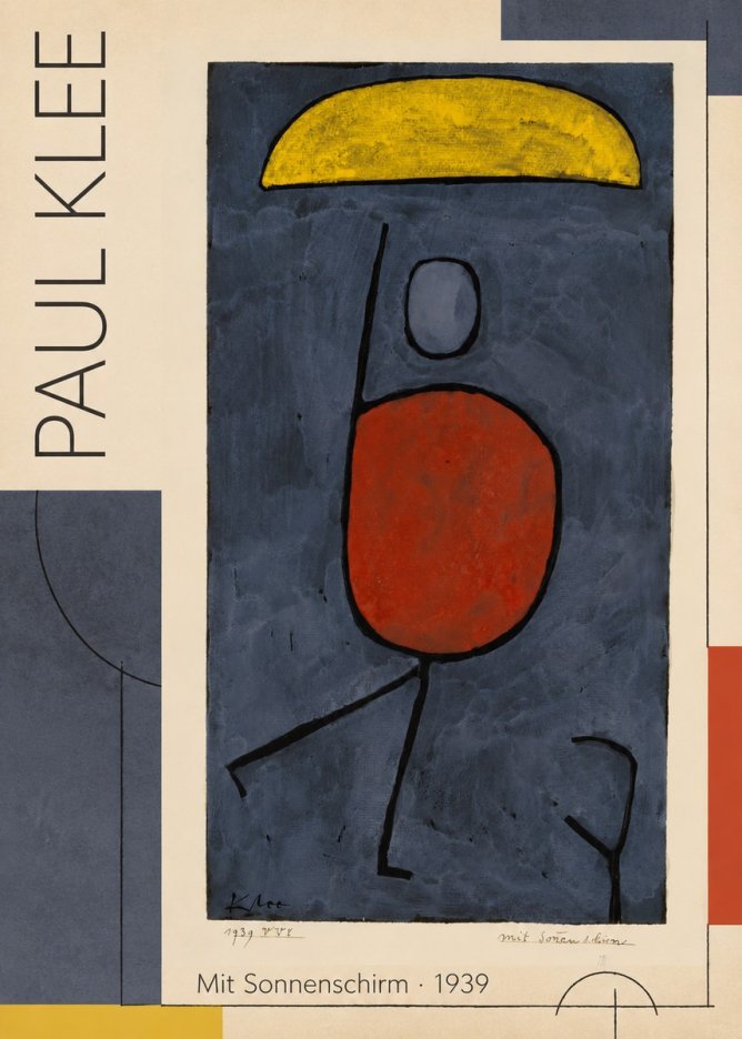 Paul Klee Mit Sonnenschirm No2 - Poster