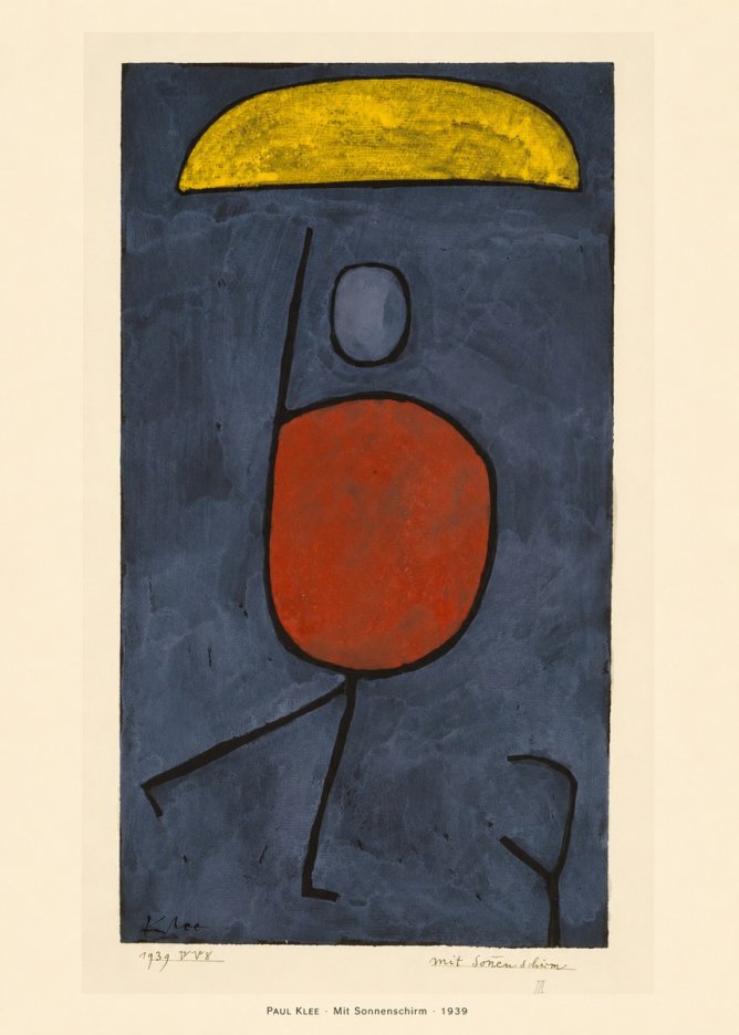 Paul Klee Mit Sonnenschirm No5 - Poster