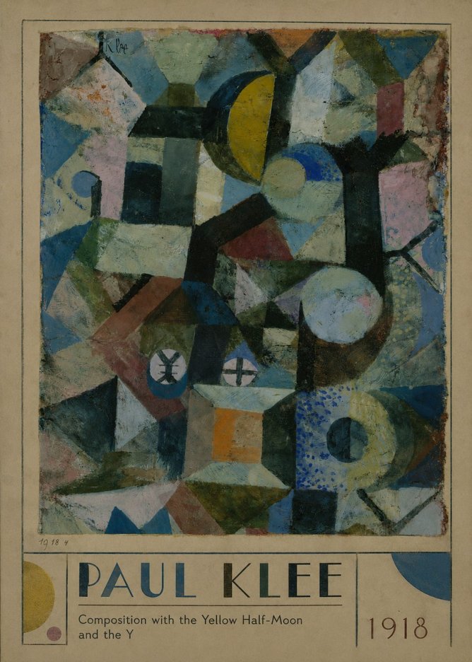 Paul Klee Composition with the Yellow Half-moon and the Y No1 - Poster