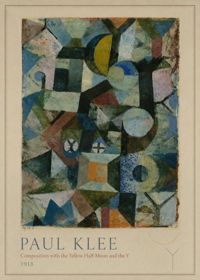 Paul Klee Composition with the Yellow Half-moon and the Y No2 - Poster