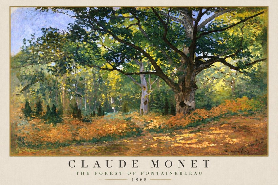 Monet The Forest of Fontainebleau No4 - Poster
