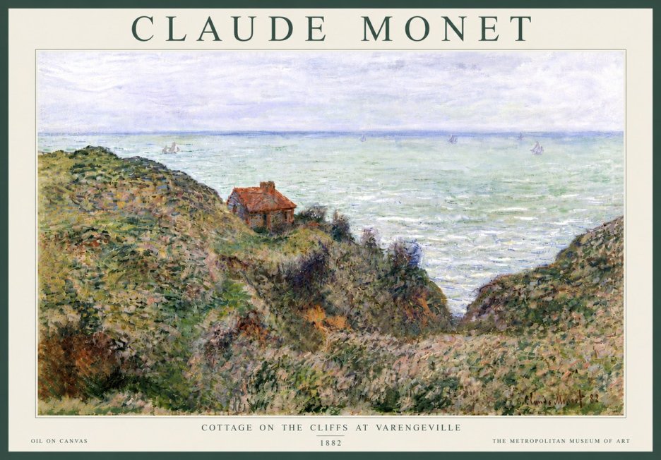 Monet Cottage on the Cliffs at Varengeville No5 - Poster