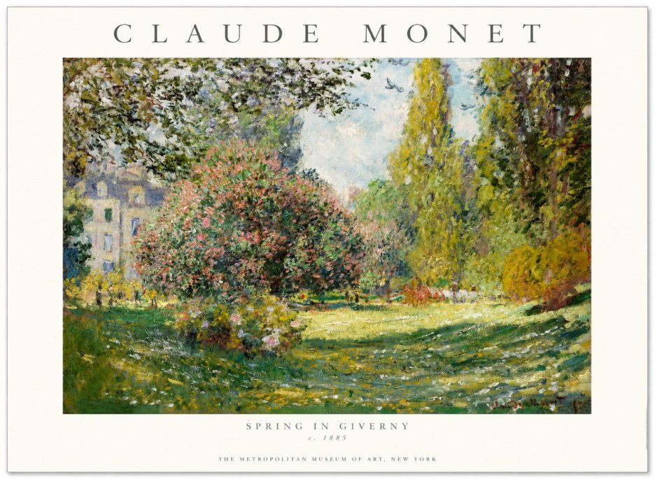 Monet Spring in Giverny No1 - Poster