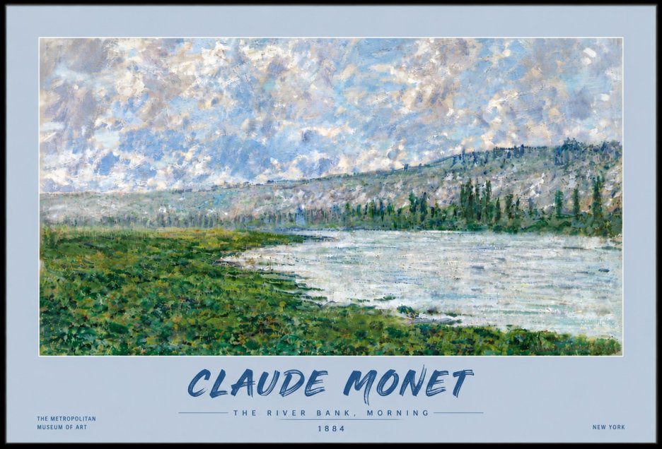 Monet The River Bank, Morning No5 - Poster