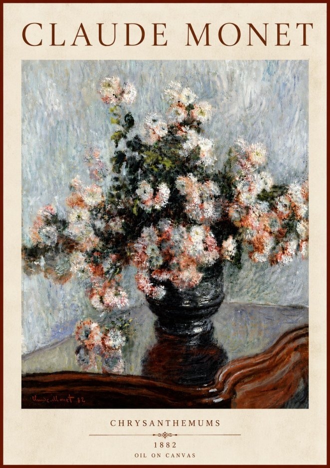 Monet Chrysanthemums No5 - Poster