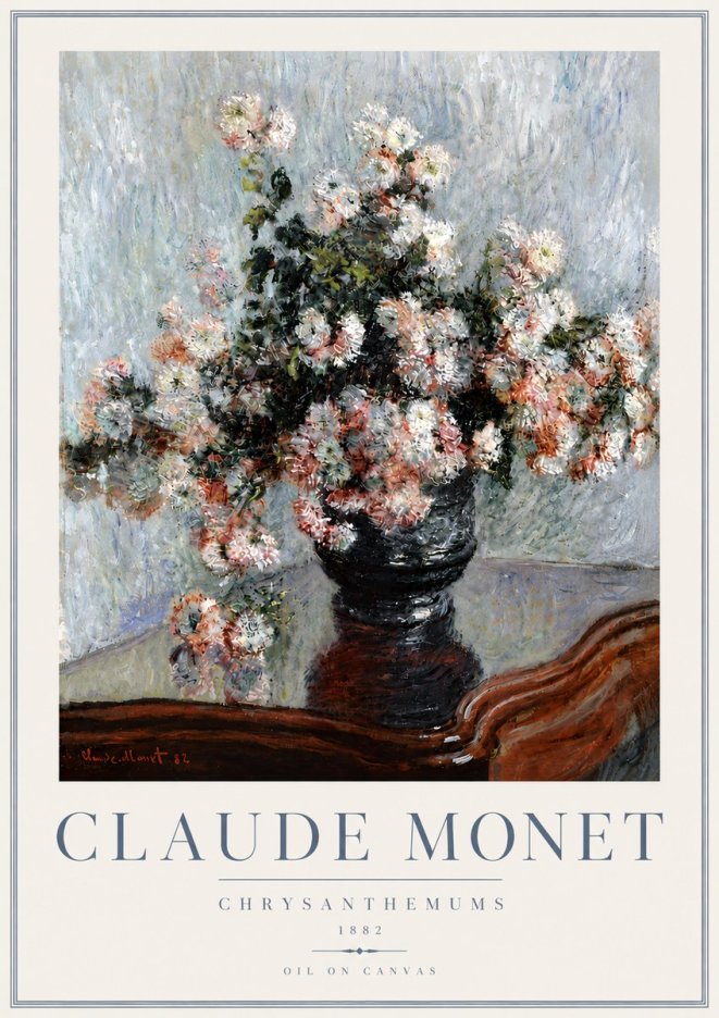 Monet Chrysanthemums No6 - Poster