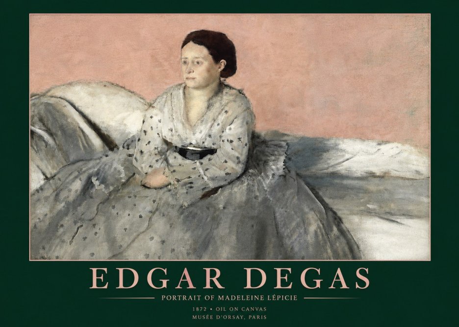 Edgar Degas Portrait of Madeleine Lépicie No3 - Poster