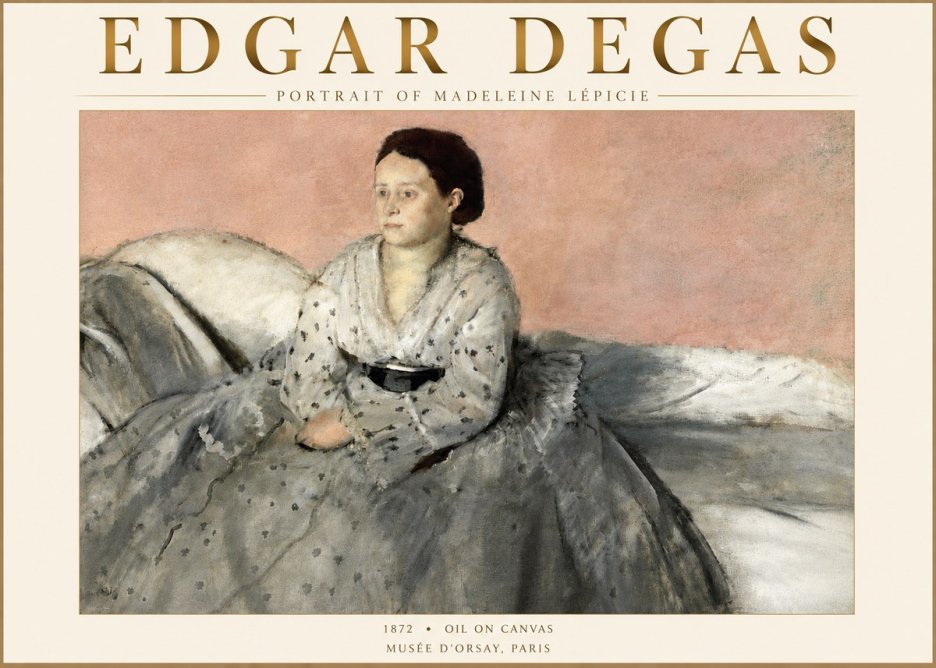 Edgar Degas Portrait of Madeleine Lépicie No4 - Poster