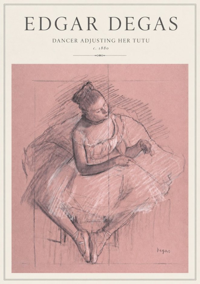 Edgar Degas Dancer Adjusting Her Tutu No3 - Poster