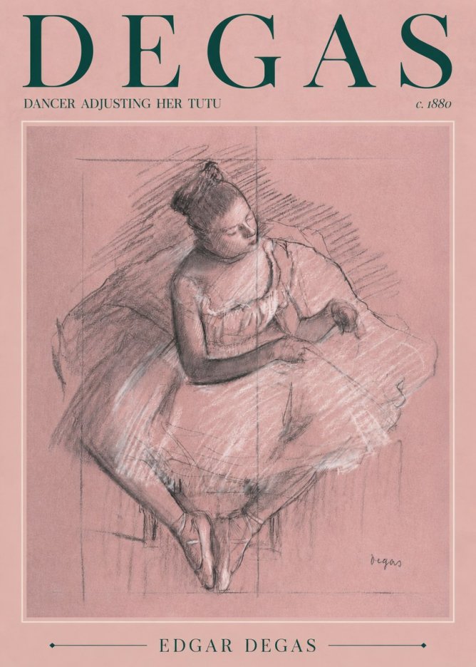 Edgar Degas Dancer Adjusting Her Tutu No4 - Poster