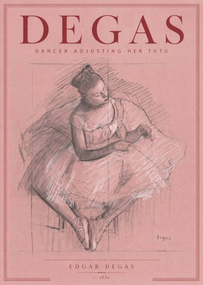 Edgar Degas Dancer Adjusting Her Tutu No6 - Poster