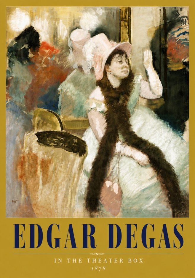 Edgar Degas In the Theater Box No5 - Poster
