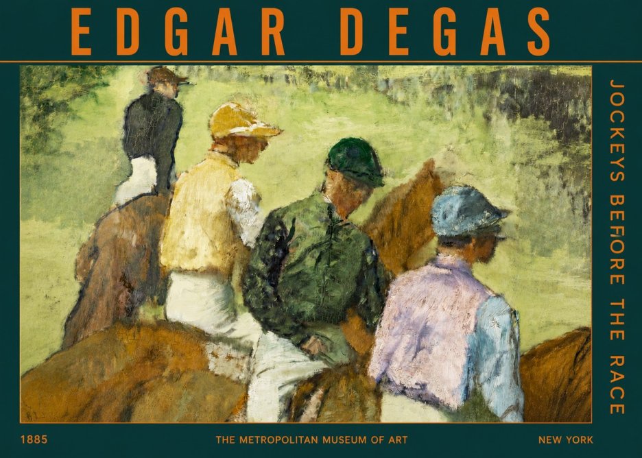Edgar Degas Jockeys Before the Race No2 - Poster
