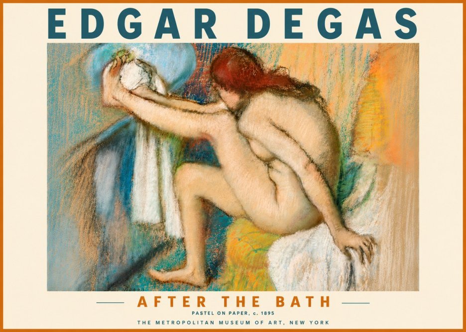 Edgar Degas After the Bath II No6 - Poster
