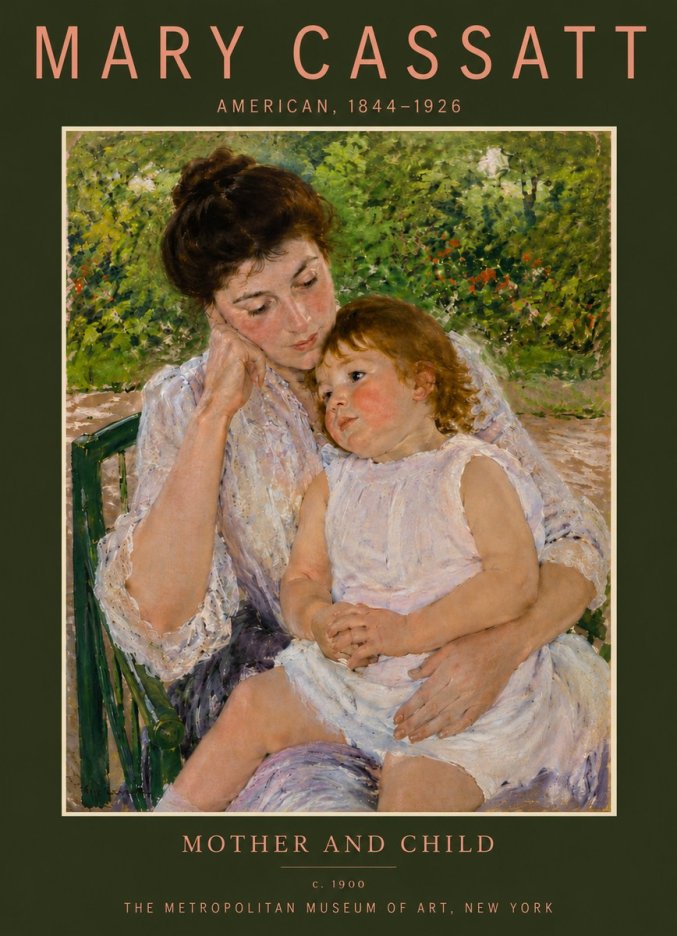 Mary Cassatt Mother and Child I No5 - Poster