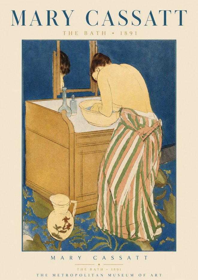 Mary Cassatt The Bath No3 - Poster