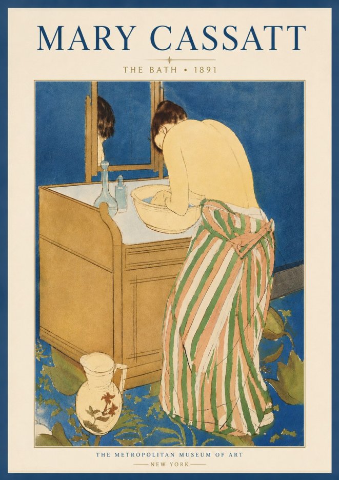 Mary Cassatt The Bath No6 - Poster