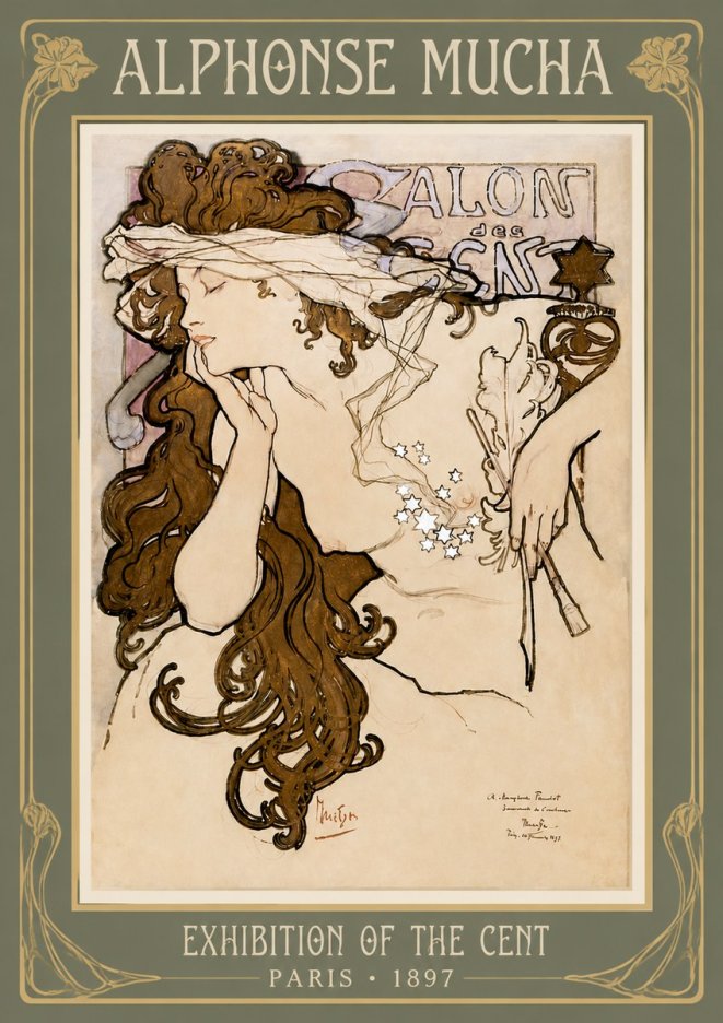 Mucha Salon Des Cent No3 - Poster