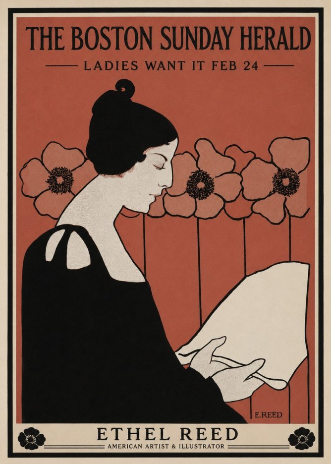 Ethel Reed The Boston Sunday Herald - Ladies Want It Feb 24 No1 - Poster