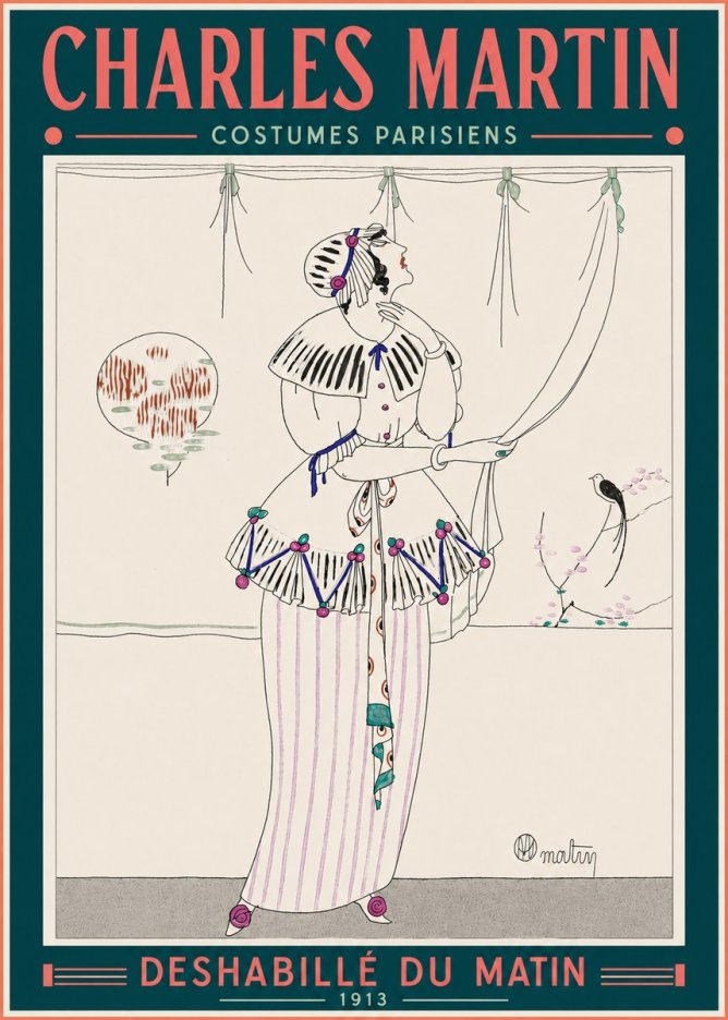 Charles Martin Deshabillé Du Matin No4 - Poster