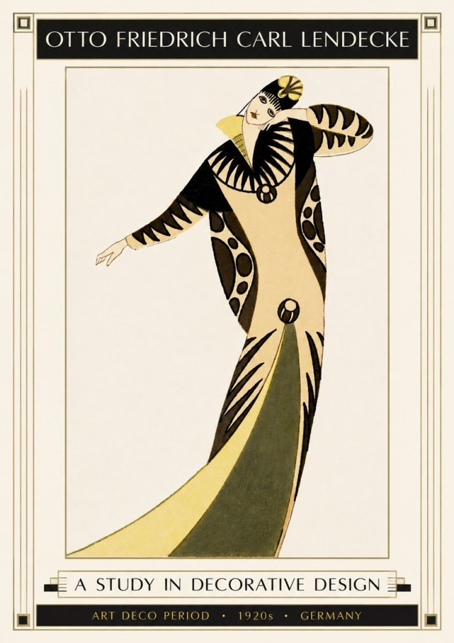 Otto Friedrich Carl Lendecke A Study in Decorative Design No4 - Poster