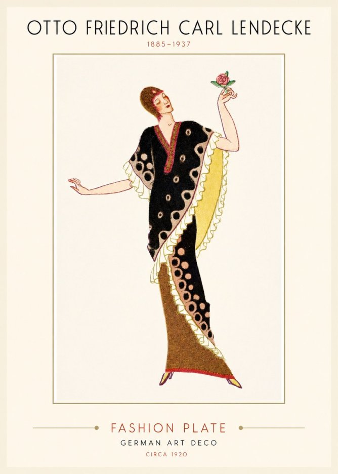 Otto Friedrich Carl Lendecke Fashion Plate III No1 - Poster