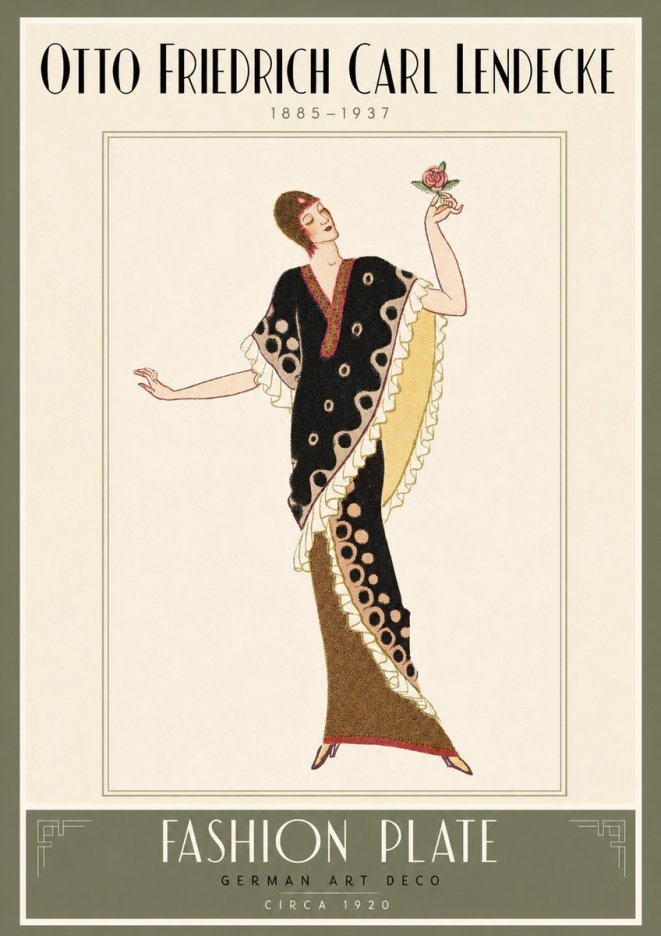 Otto Friedrich Carl Lendecke Fashion Plate III No2 - Poster