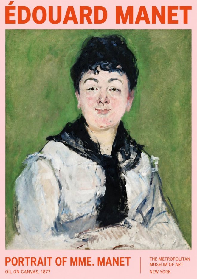 Édouard Manet Portrait of Mme. Manet No2 - Poster