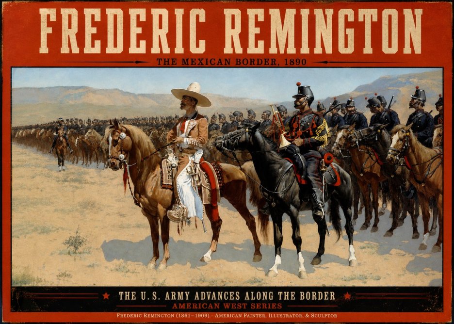 Frederic Remington The U.s. Army Advances Along the Border No2 - Poster