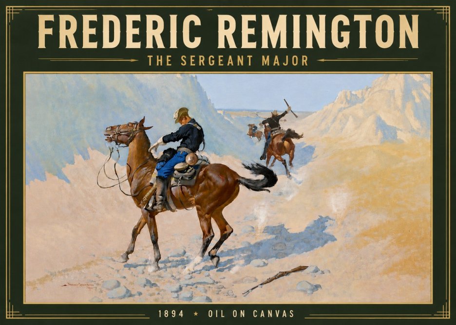Frederic Remington The Sergeant Major No5 - Poster